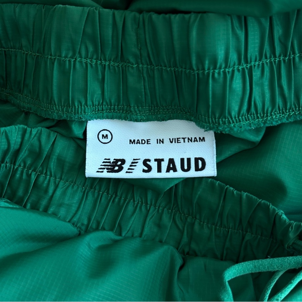 STAUD Green Track Pants with Navy Pocket Accents - Picture 12 of 14